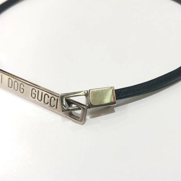 GUCCI GUCCI DOG Choker Necklace Choker SS Black/SilverHardware - Picture 7 of 8